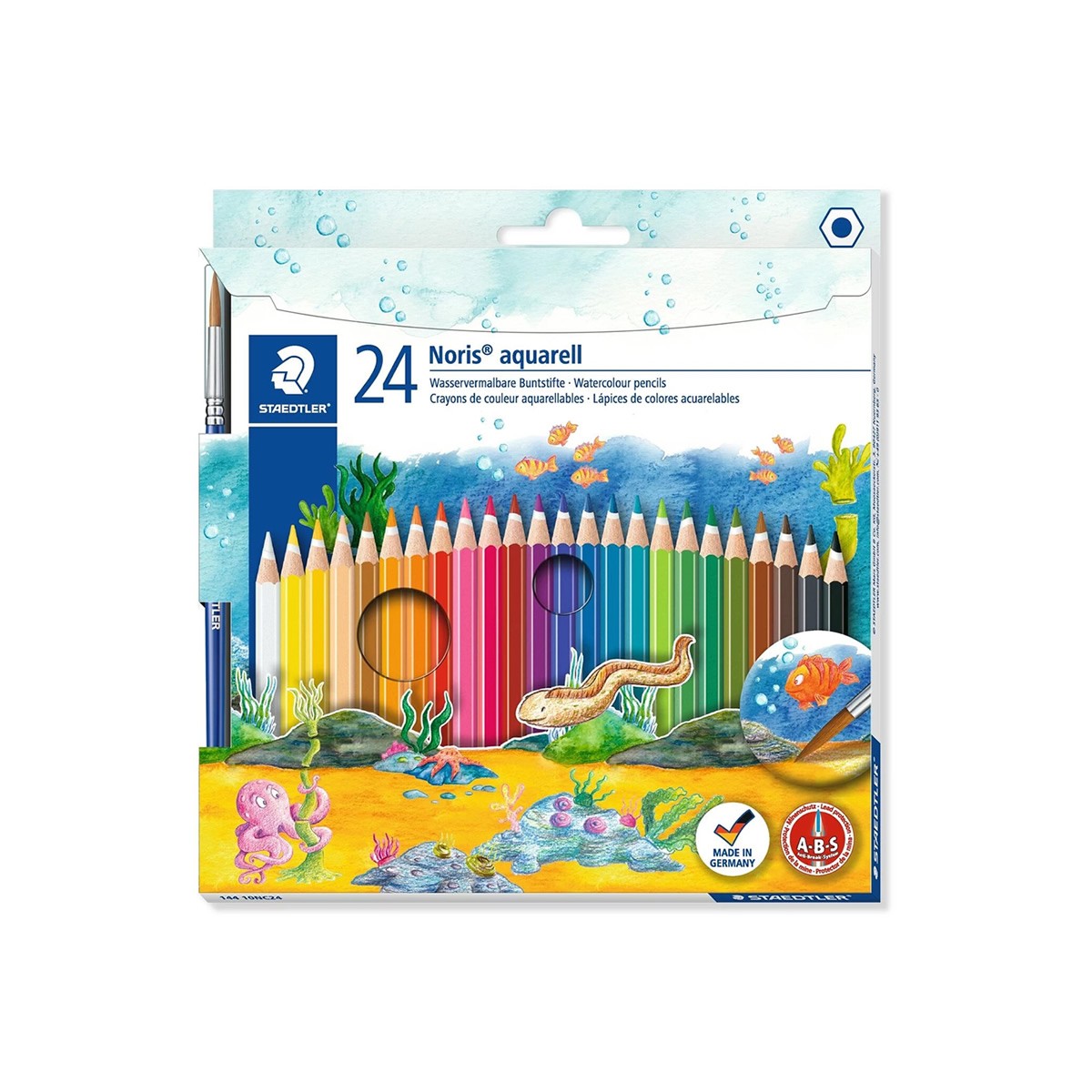 STAEDTLER Noris® Aquarell Σετ 24 Ξυλομπογιές Ακουαρέλας με Πινέλο