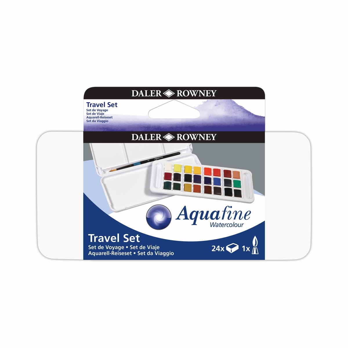 Daler-Rowney Aquafine 24 Χρώματα Ακουαρέλας Travel Set