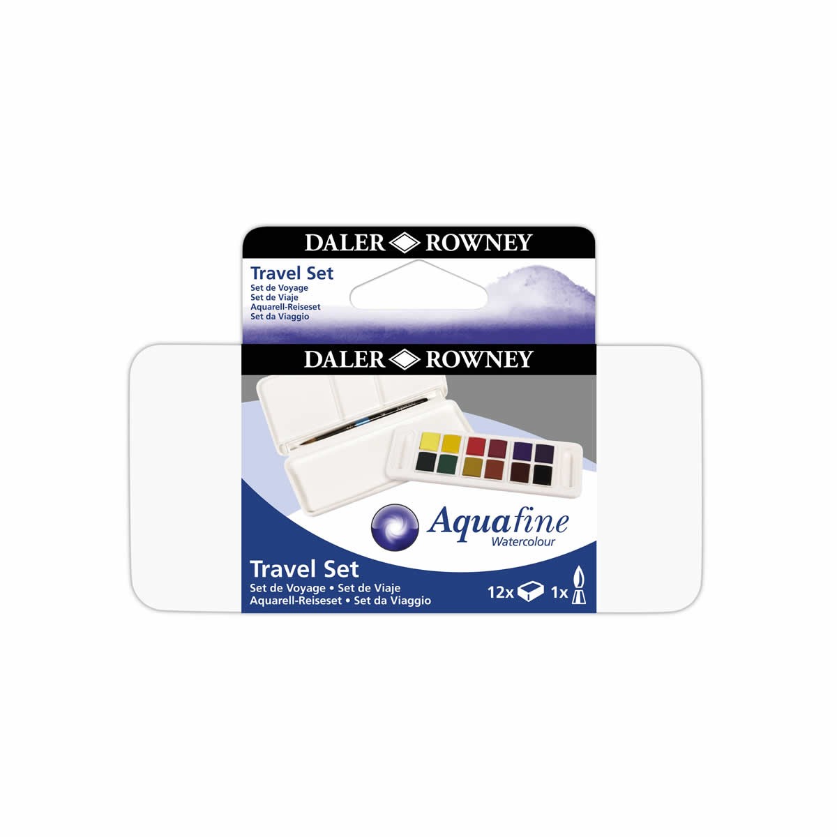 Daler-Rowney Aquafine 12 Χρώματα Ακουαρέλας Travel Set