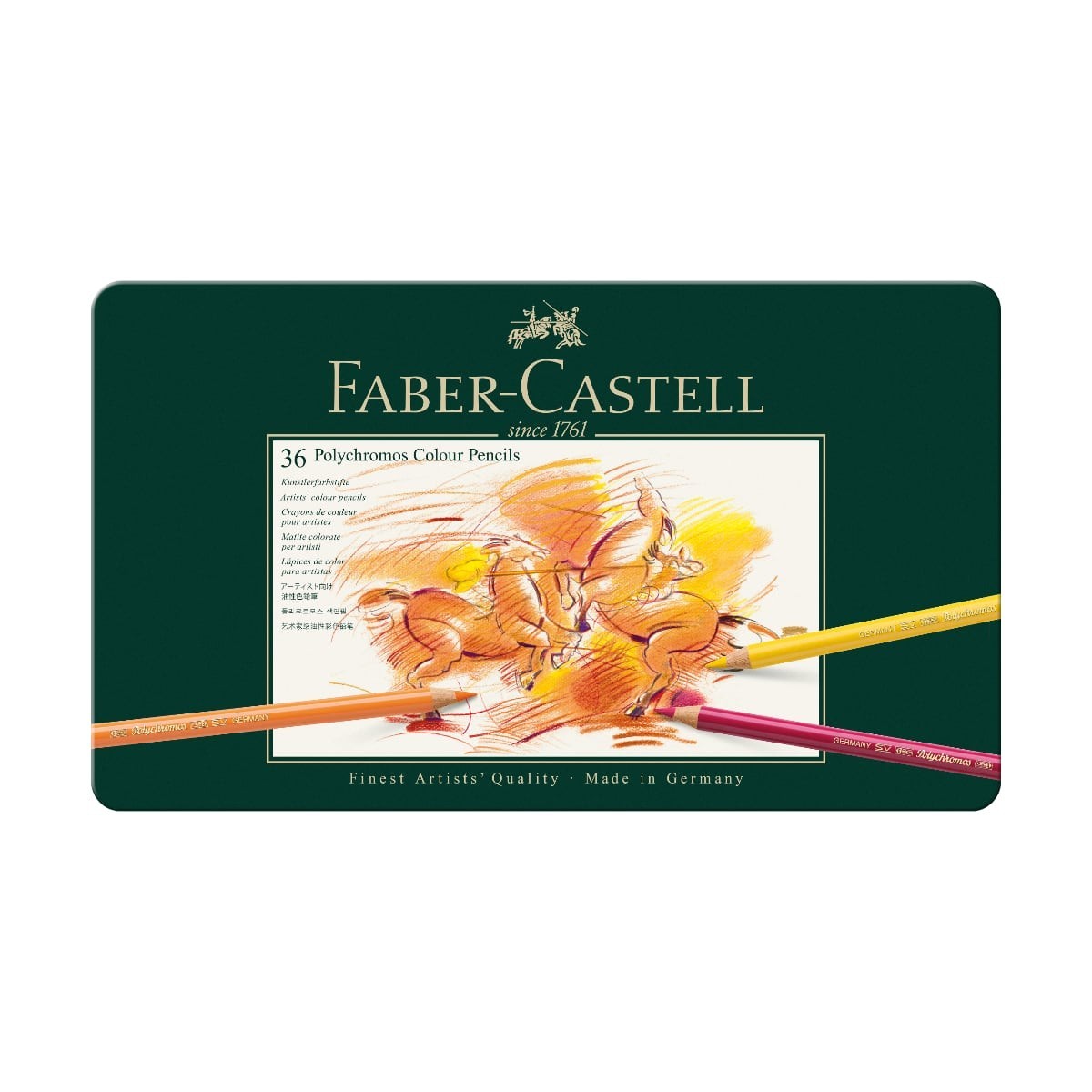 Faber-Castell Ξυλομπογιές Polychromos Μεταλλική Κασετίνα 36 χρωμάτων