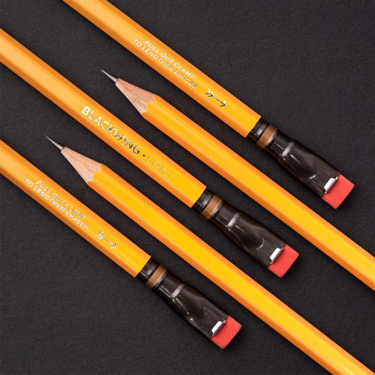 BLACKWING® Eras 2023 Edition Σετ 12 Ξύλινα Μολύβια με Γόμα - Κίτρινο