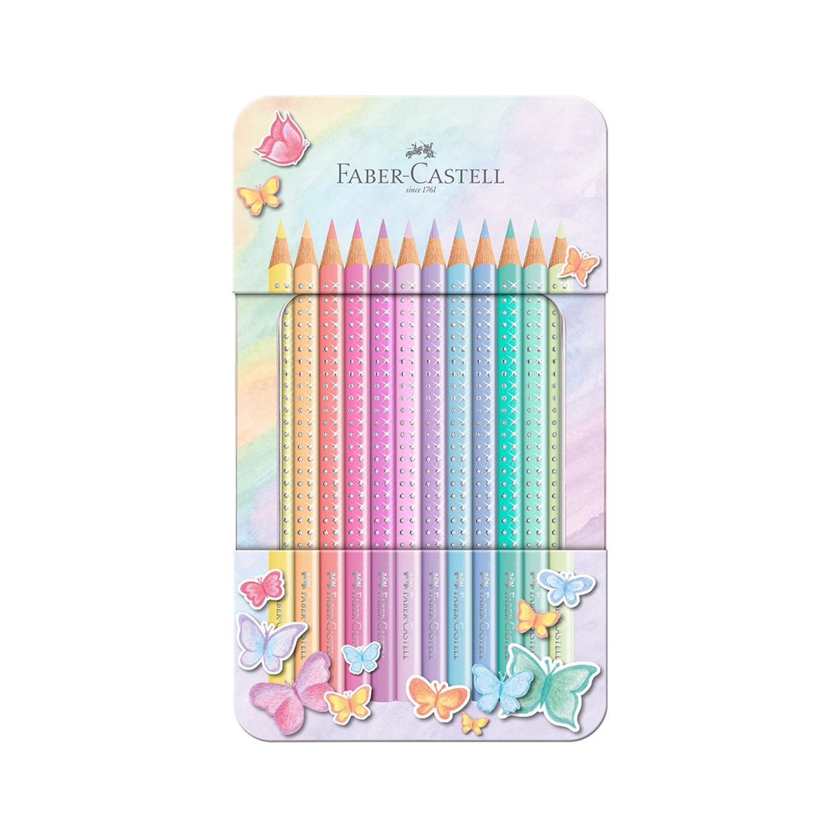 Faber - Castell Σετ 12 Ξυλομπογιές Sparkle - Παστέλ Χρώματα