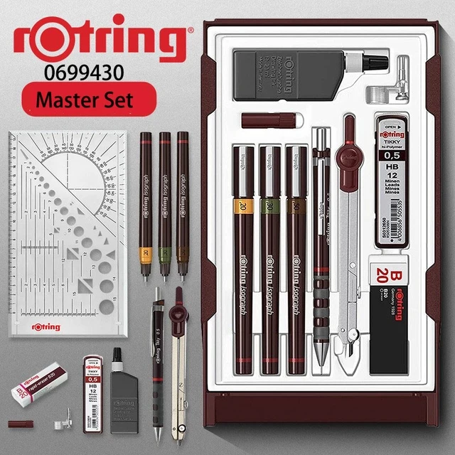 Rotring Isograph Ισογράφοι Master Set Coffret Expert 0.2 - 0.3 - 0.5