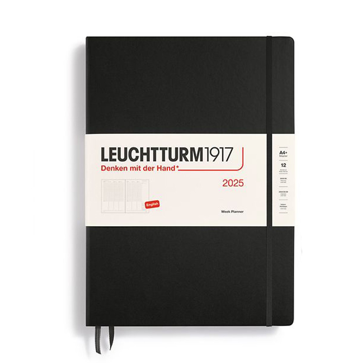 LEUCHTTURM1917 Εβδομαδιαίο Ημερολόγιο 2025 A4+ Black