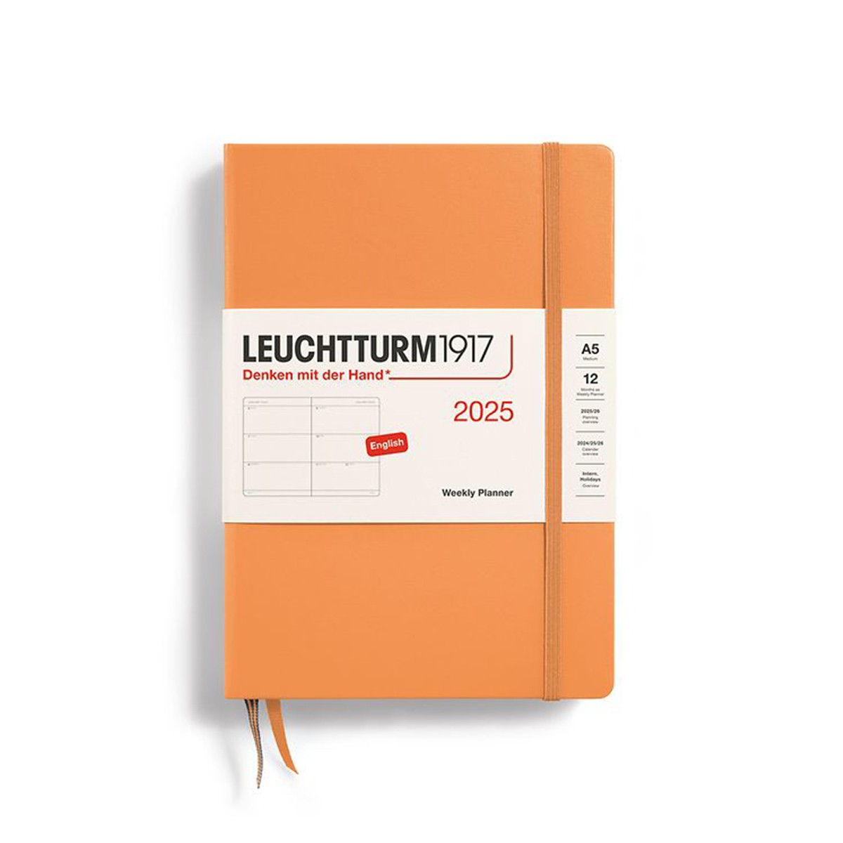 LEUCHTTURM1917 Εβδομαδιαίο Planner 2025 A5 Μαλακό Εξώφυλλο Apricot