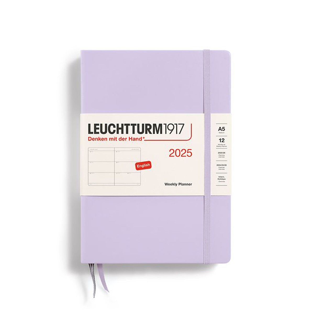 LEUCHTTURM1917 Εβδομαδιαίο Planner 2025 A5 Σκληρό Εξώφυλλο Lilac