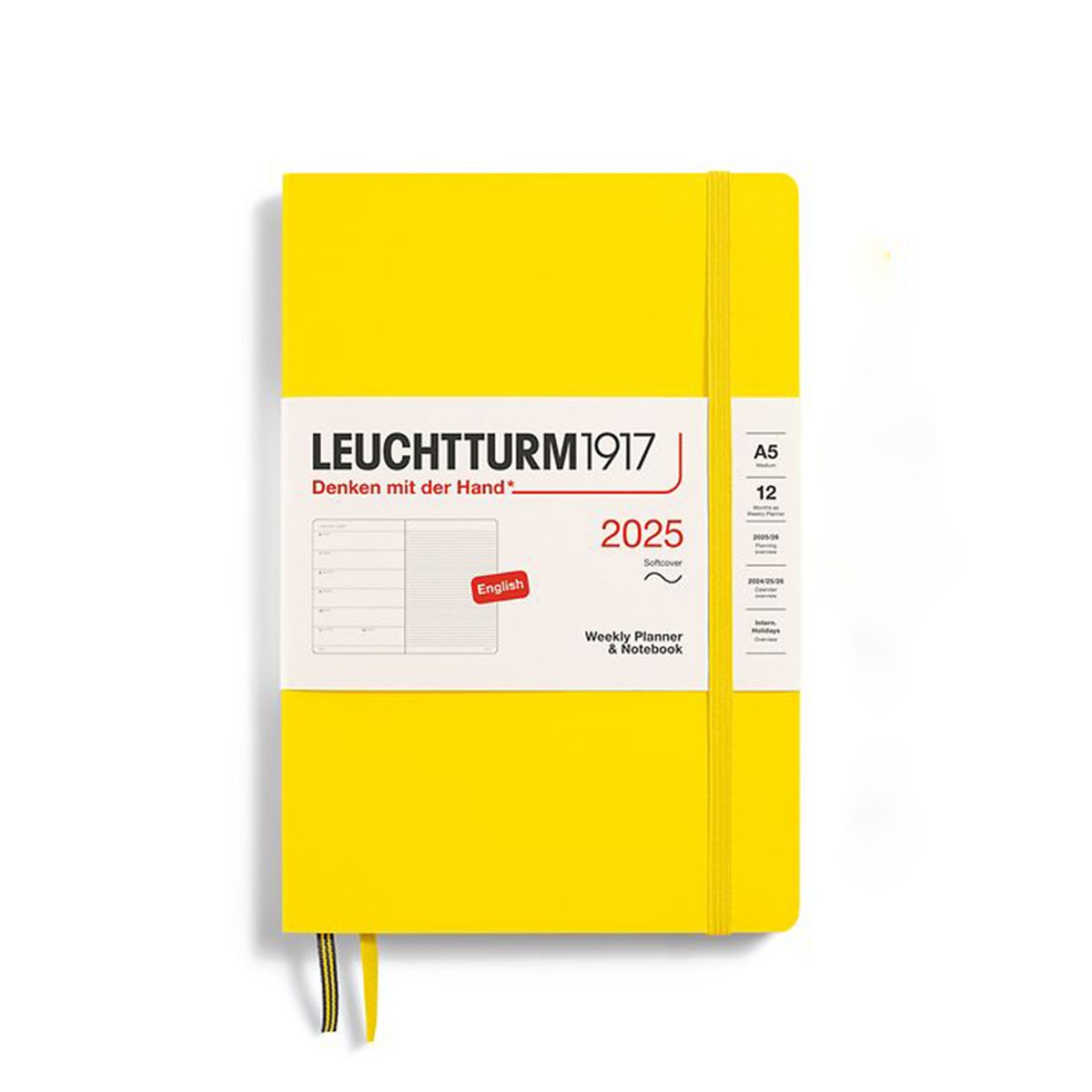 LEUCHTTURM1917 Εβδομαδιαίο Planner/Notebook 2025 A5 με Μαλακό Εξώφυλλο - Lemon