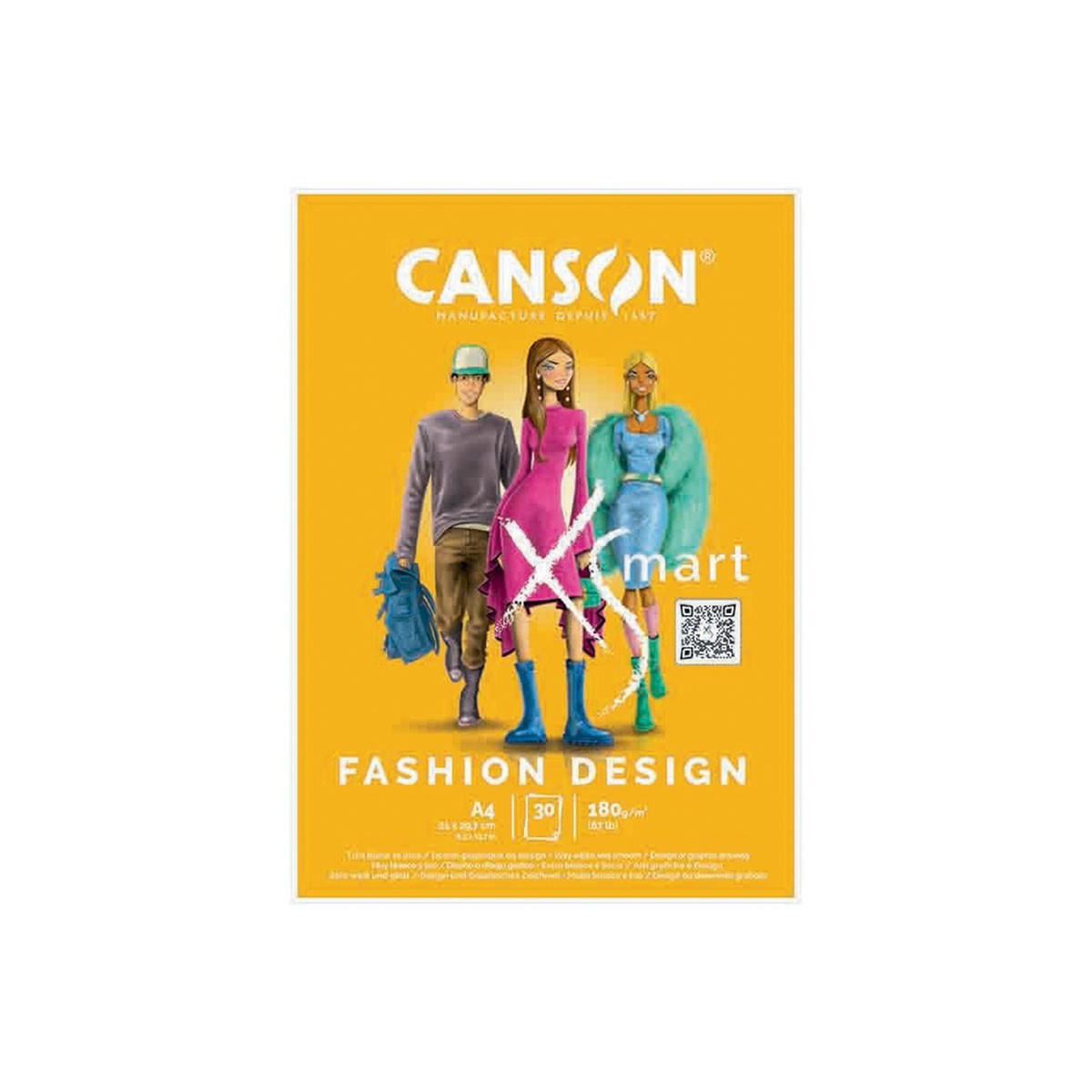 Canson Μπλοκ Σχεδίου XSMART Fashion Design A4/150gsm 30φ