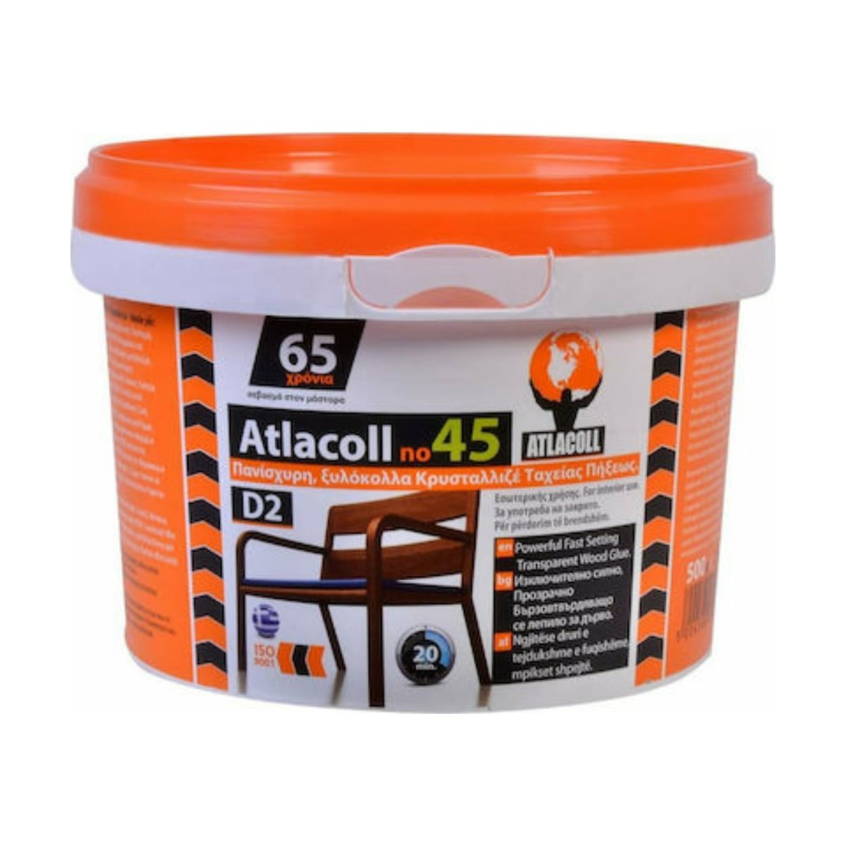 ATLACOLL Κόλλα Γενικής Χρήσεως Κρυσταλιζέ Νο45 500gr