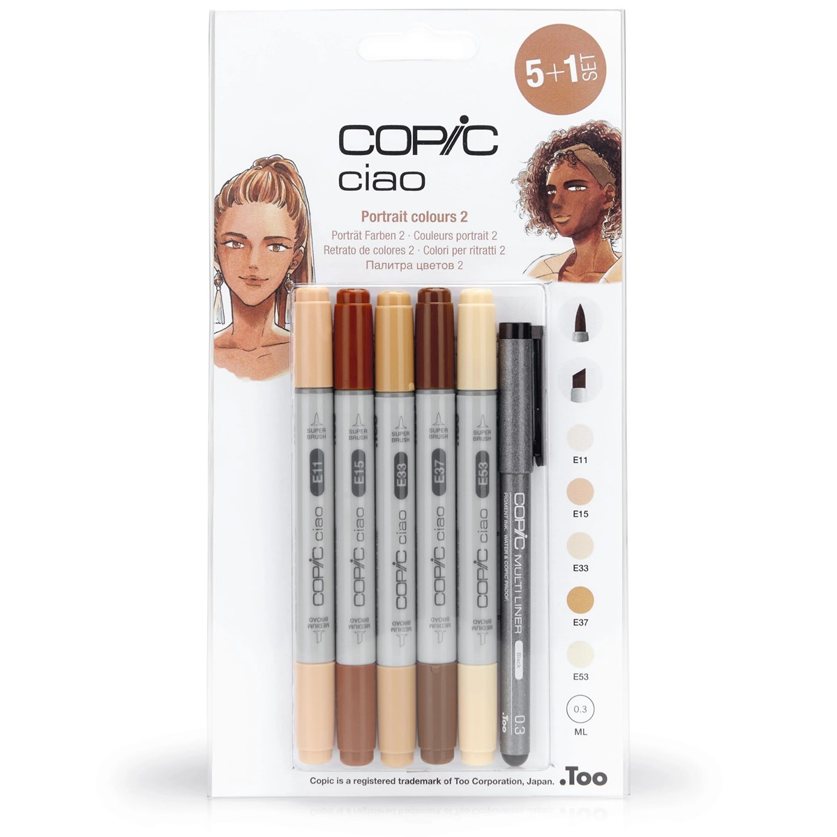 Copic Ciao Portrait No.2 Set 5 + 1