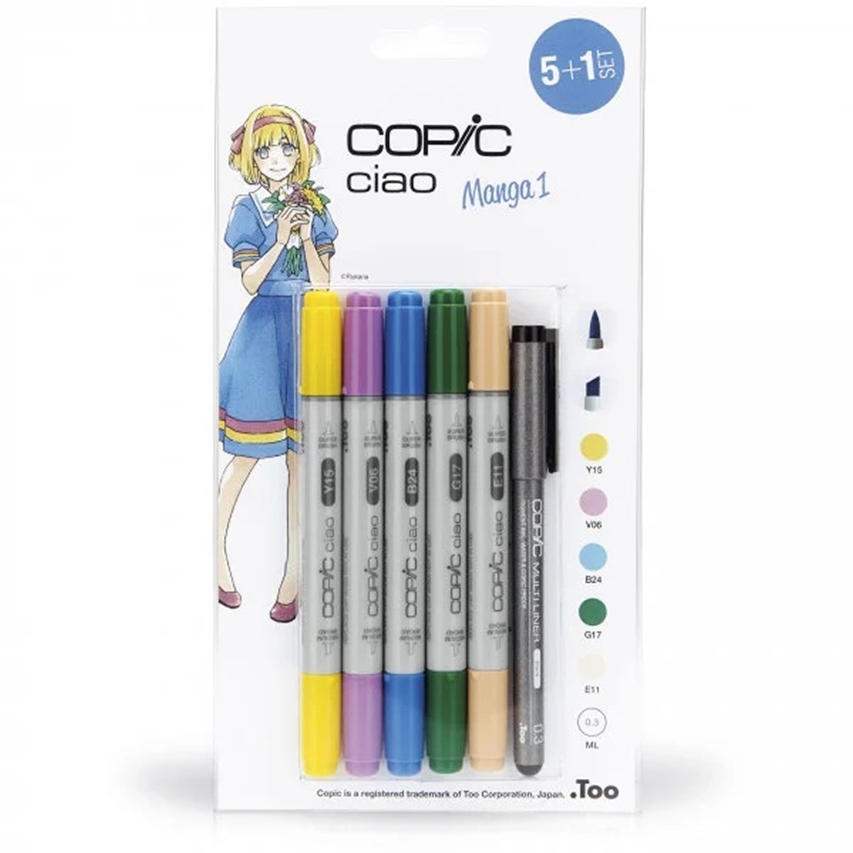 Copic Ciao Set 5 + 1 Manga 1