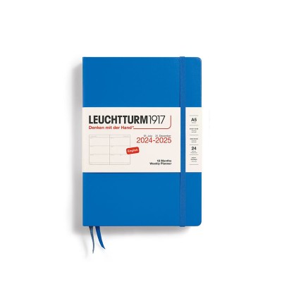 LEUCHTTURM1917 Εβδομαδιαίο Planner 2024/25 Α5 με Σκληρό Εξώφυλλο Μπλε Ανοιχτό