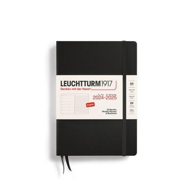 LEUCHTTURM1917 Εβδομαδιαίο Planner/Σημειωματάριο 2024-25 Α5 hardcover - Μαύρο