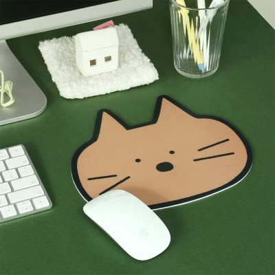 Doodle Mouse Pad Cheese Cat - Μπεζ