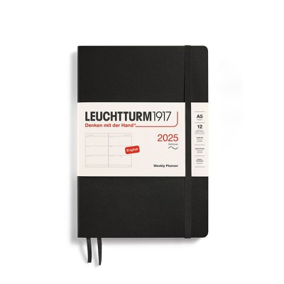 LEUCHTTURM1917 Εβδομαδιαίο Planner 2025 A5 Μαλακό Εξώφυλλο Black