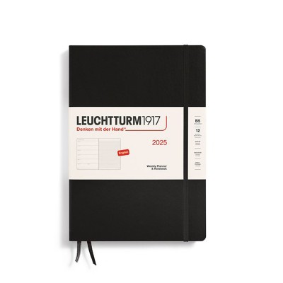 LEUCHTTURM1917 Εβδομαδιαίο Planner/Notebook 2025 B5 Σκληρό Εξώφυλλο - Black
