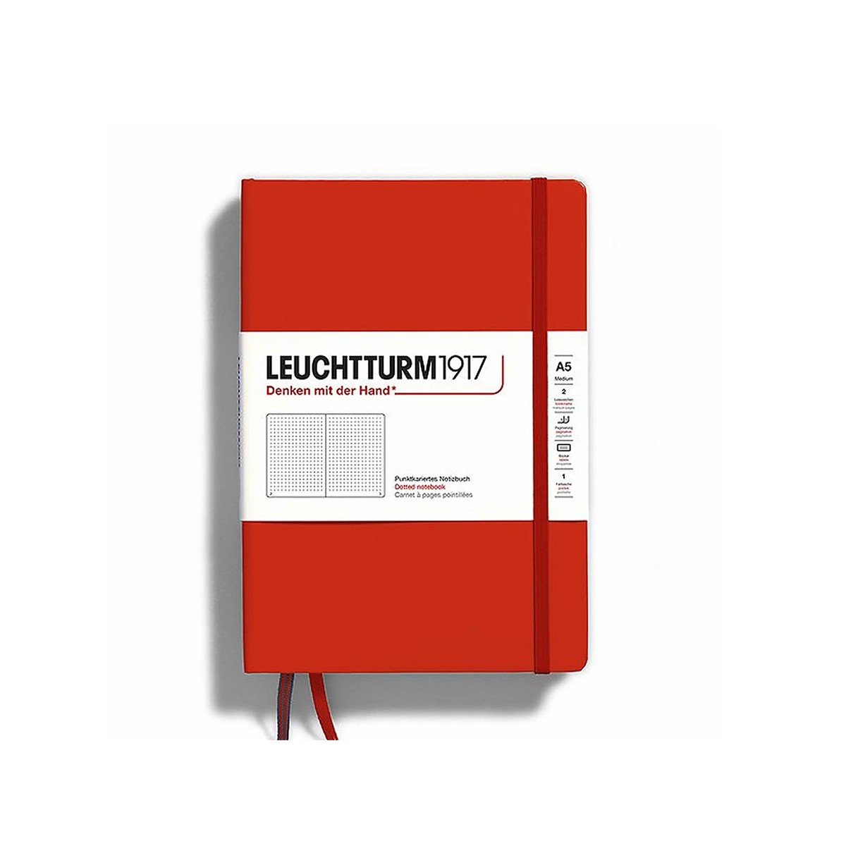 LEUCHTTURM1917 Natural Colors Σημειωματάριο Α5 Σκληρό Εξώφυλλο Fox Red - Κουκκίδες