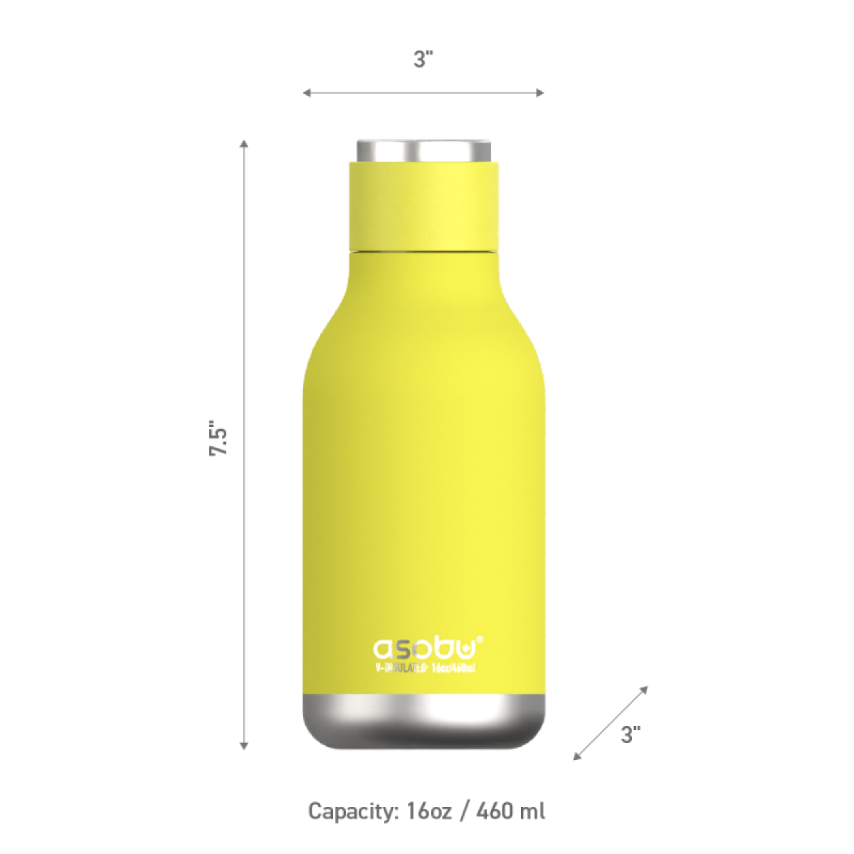 Asobu Θερμός Urban Water Bottle Lime 450ml