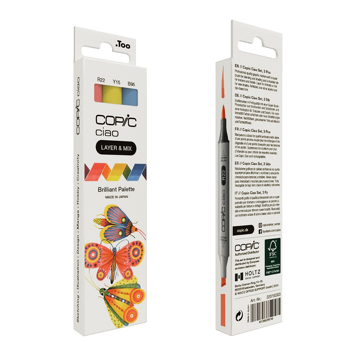 COPIC Ciao LAYER & MIX - 2D σετ 3 μαρκαδόρων BRILLIANT