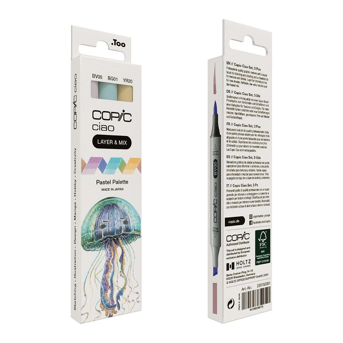 COPIC Ciao LAYER & MIX - 2D σετ 3 μαρκαδόρων PASTEL