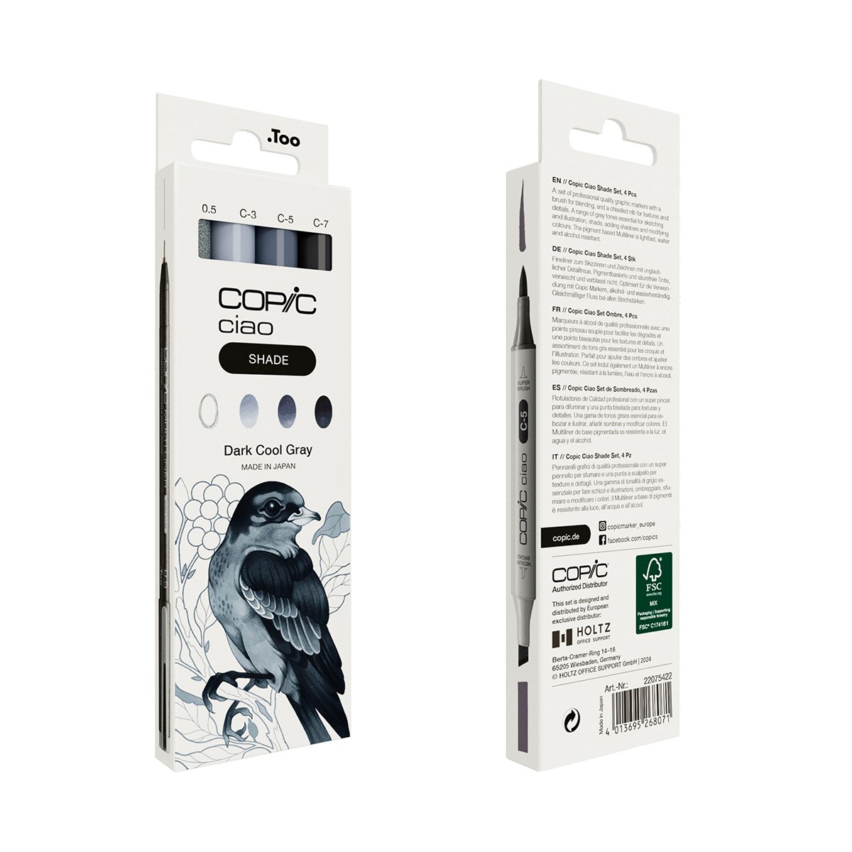 Copic Ciao Shade Set Dark Cool Gray 3+1