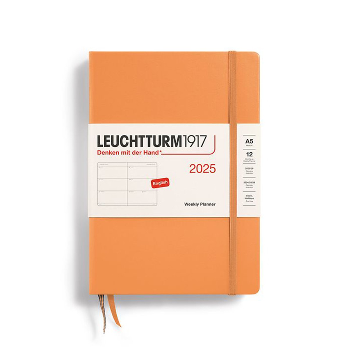 LEUCHTTURM1917 Εβδομαδιαίο Planner 2025 A5 Σκληρό Εξώφυλλο Apricot