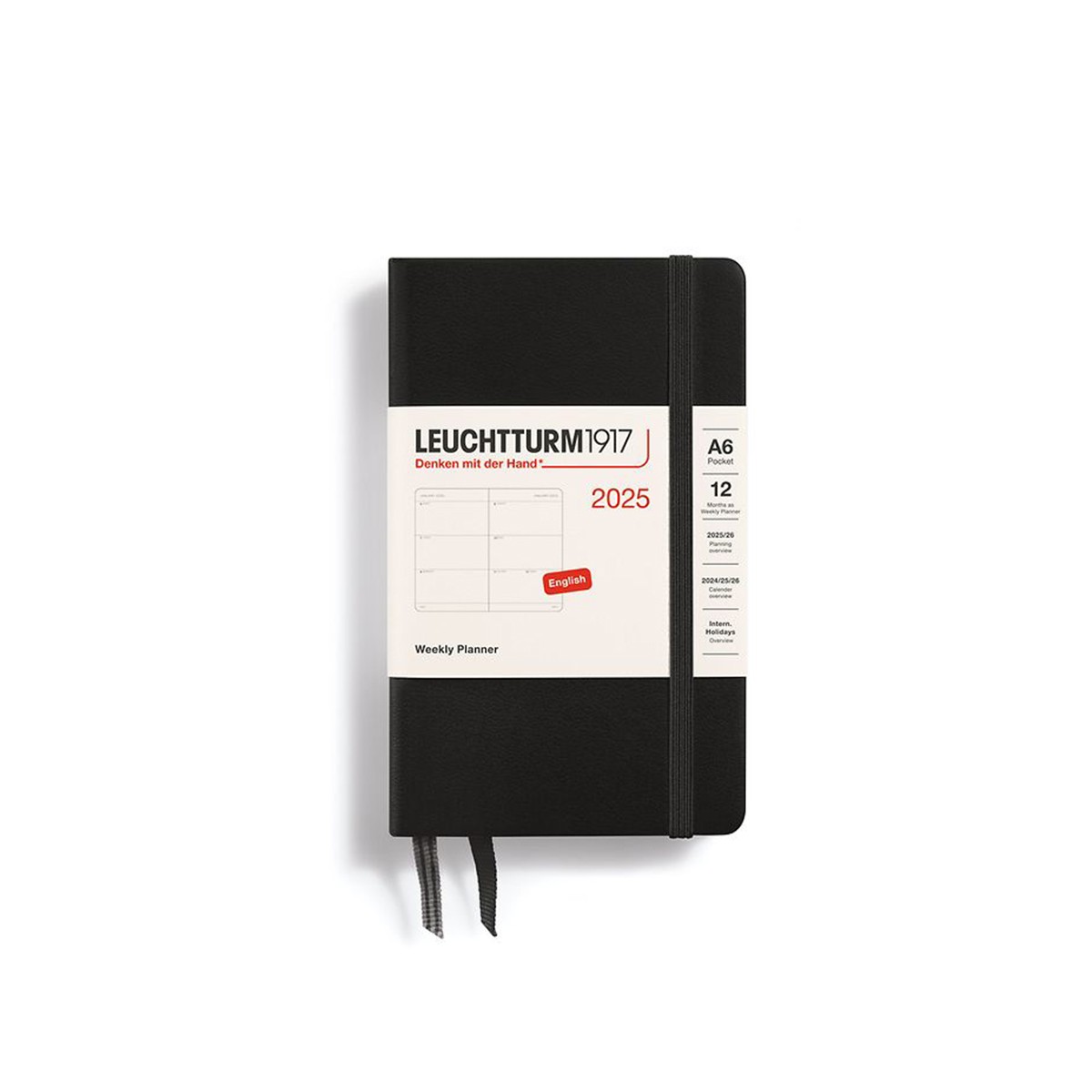 LEUCHTTURM1917 Εβδομαδιαίο Planner 2025 Pocket A6 Black