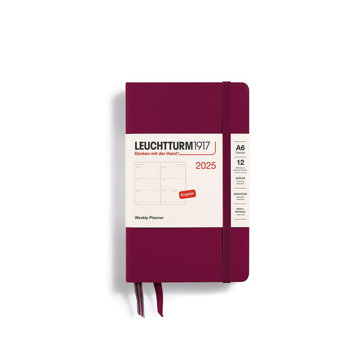 LEUCHTTURM1917 Εβδομαδιαίο Planner 2025 Pocket A6 Port Red