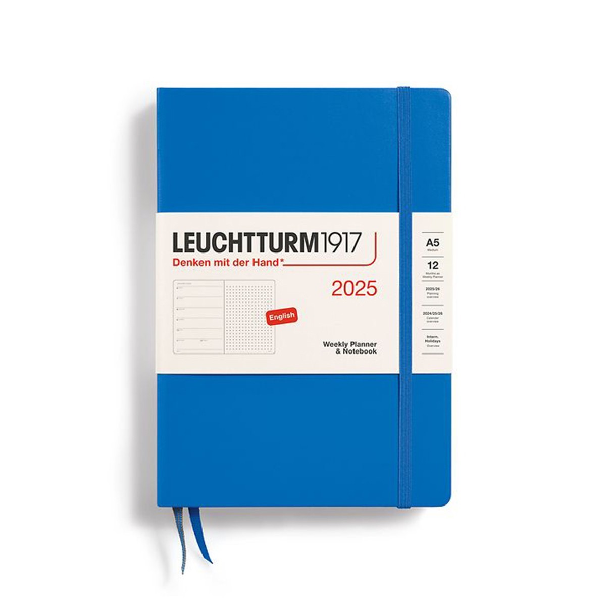 LEUCHTTURM1917 Εβδομαδιαίο Planner/Dotted Notebook 2025 A5 Σκληρό Εξώφυλλο - Sky