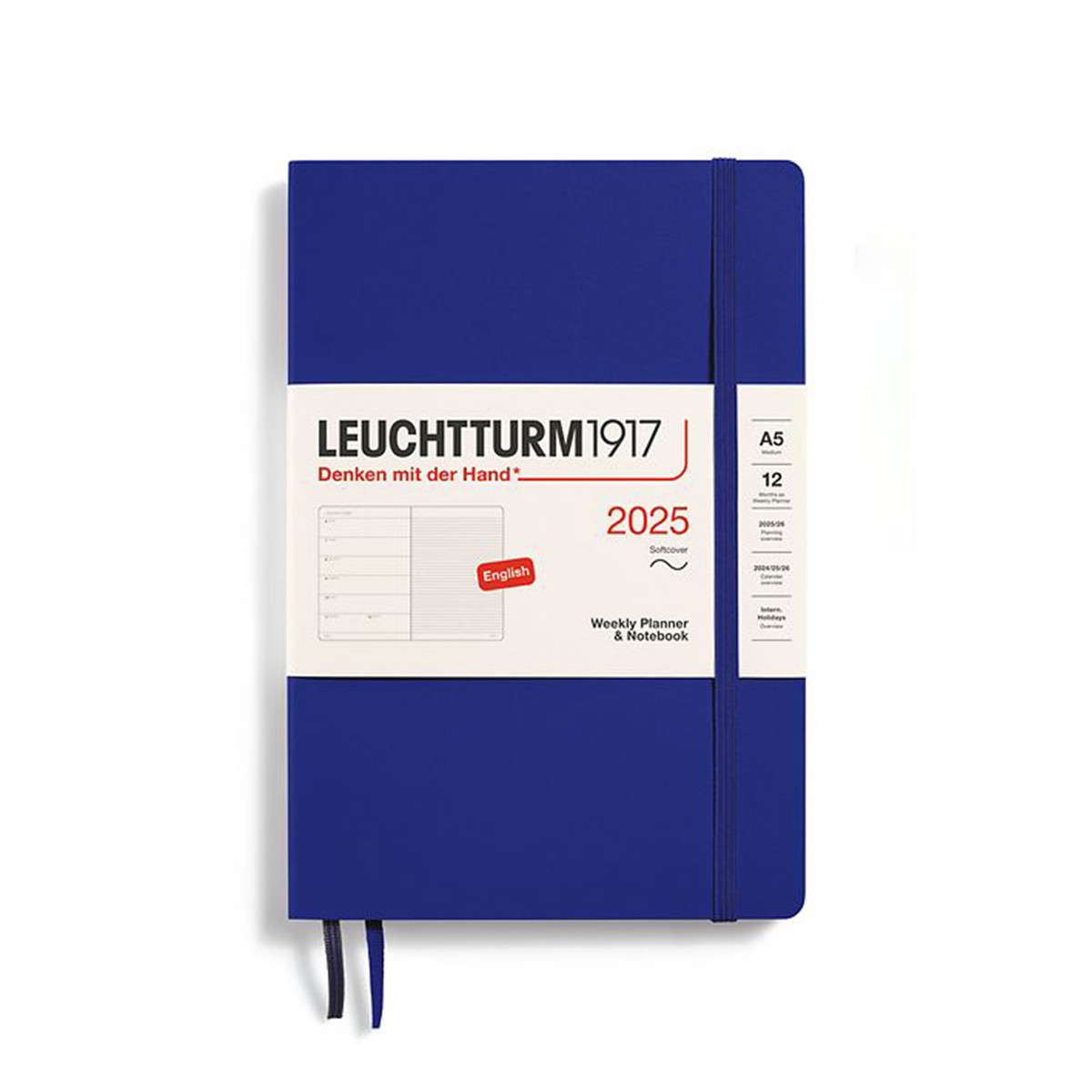 LEUCHTTURM1917 Εβδομαδιαίο Planner/Notebook 2025 A5 με Μαλακό Εξώφυλλο - Ink