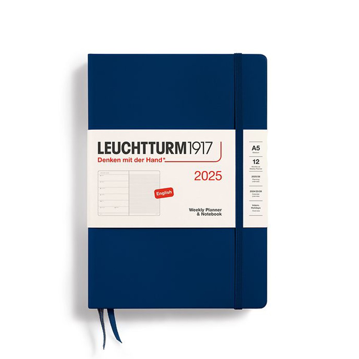 LEUCHTTURM1917 Εβδομαδιαίο Planner/Notebook 2025 A5 Σκληρό Εξώφυλλο - Navy