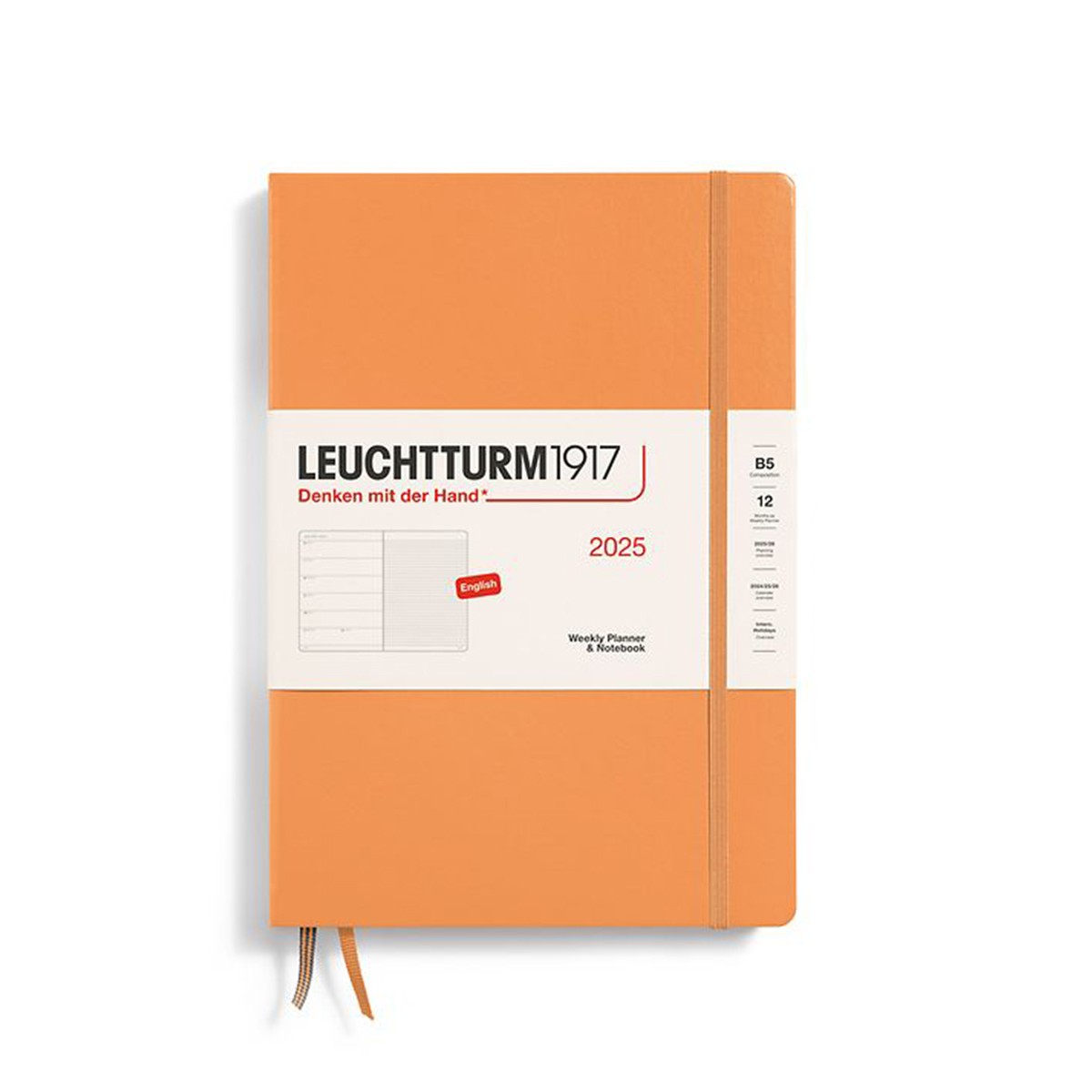 LEUCHTTURM1917 Εβδομαδιαίο Planner/Notebook 2025 B5 Σκληρό Εξώφυλλο - Apricot