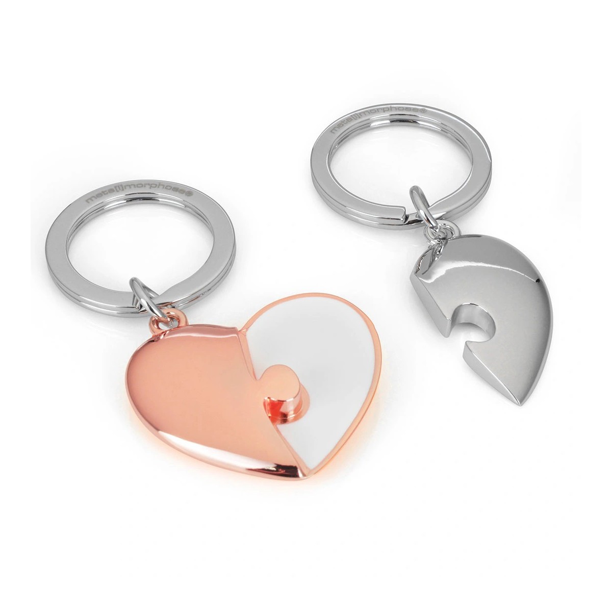 Metalmorphose Μπρελόκ Love Puzzle Rose-Gold/Silver