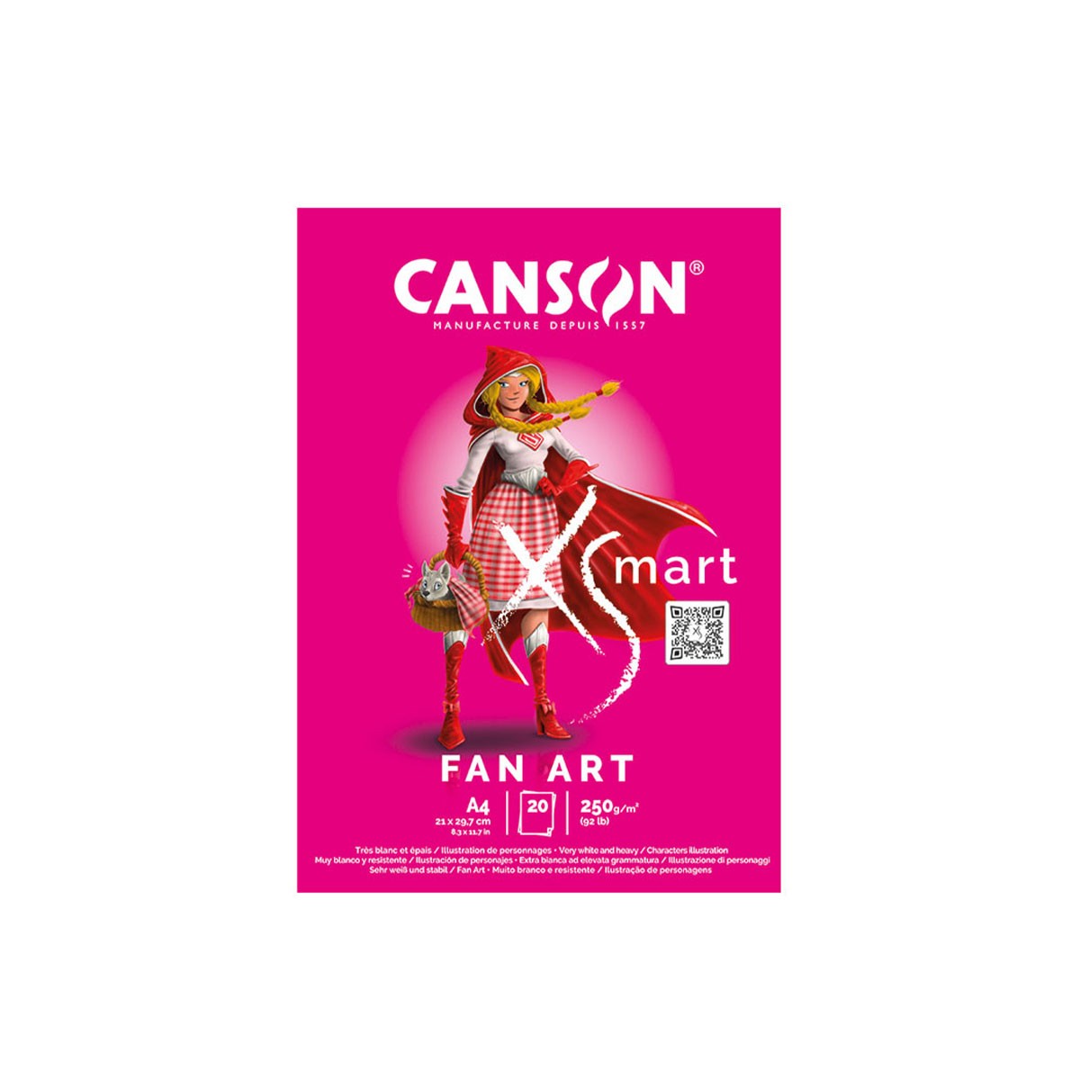 Canson Μπλοκ Σχεδίου XSMART Fanart A4/250gsm 20φ