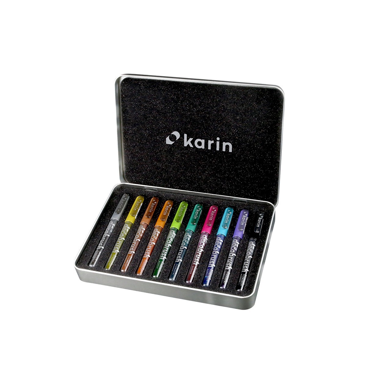 Karin DecoBrush Metallic Σετ 10 Μαρκαδόρων