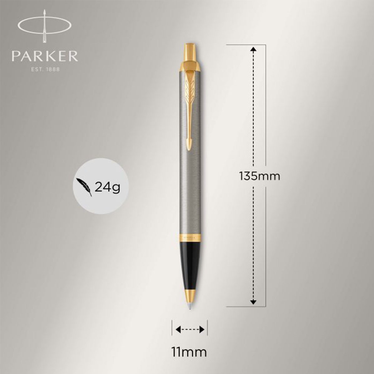 PARKER IM DUO Brushed Metal GT Σετ Δώρου Στυλό Διαρκείας & Roller