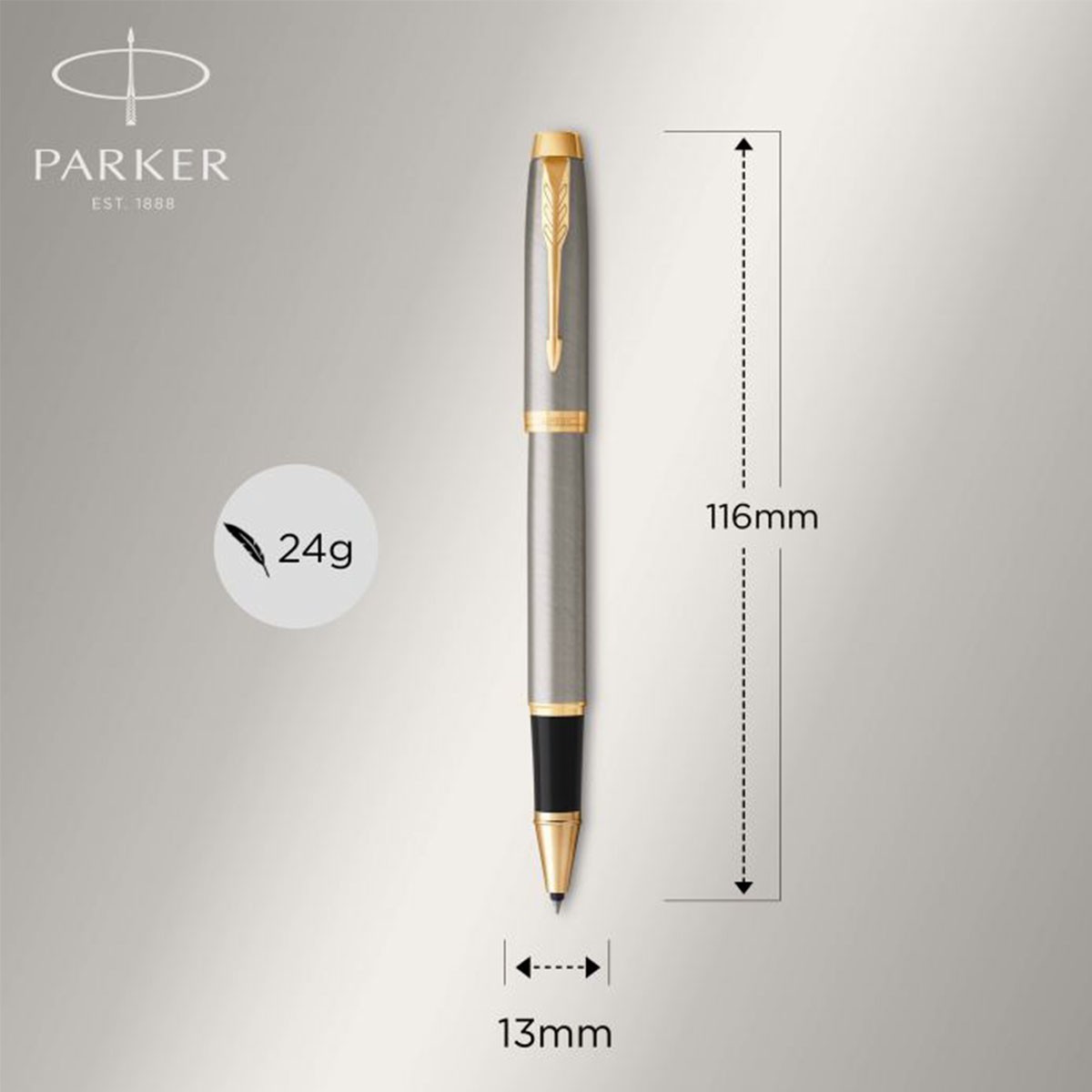 PARKER IM DUO Brushed Metal GT Σετ Δώρου Στυλό Διαρκείας & Roller