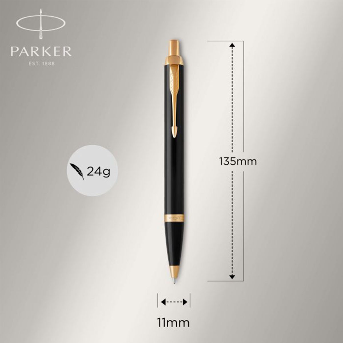 Σετ Δώρου PARKER IM DUO Laquer Black GT Πένα Μ & Στυλό Διαρκείας