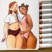 OHUHU Honolulu Alcohol Art Markers Σετ Μαρκαδόρων 24 Skin tone χρωμάτων Brush & Chisel