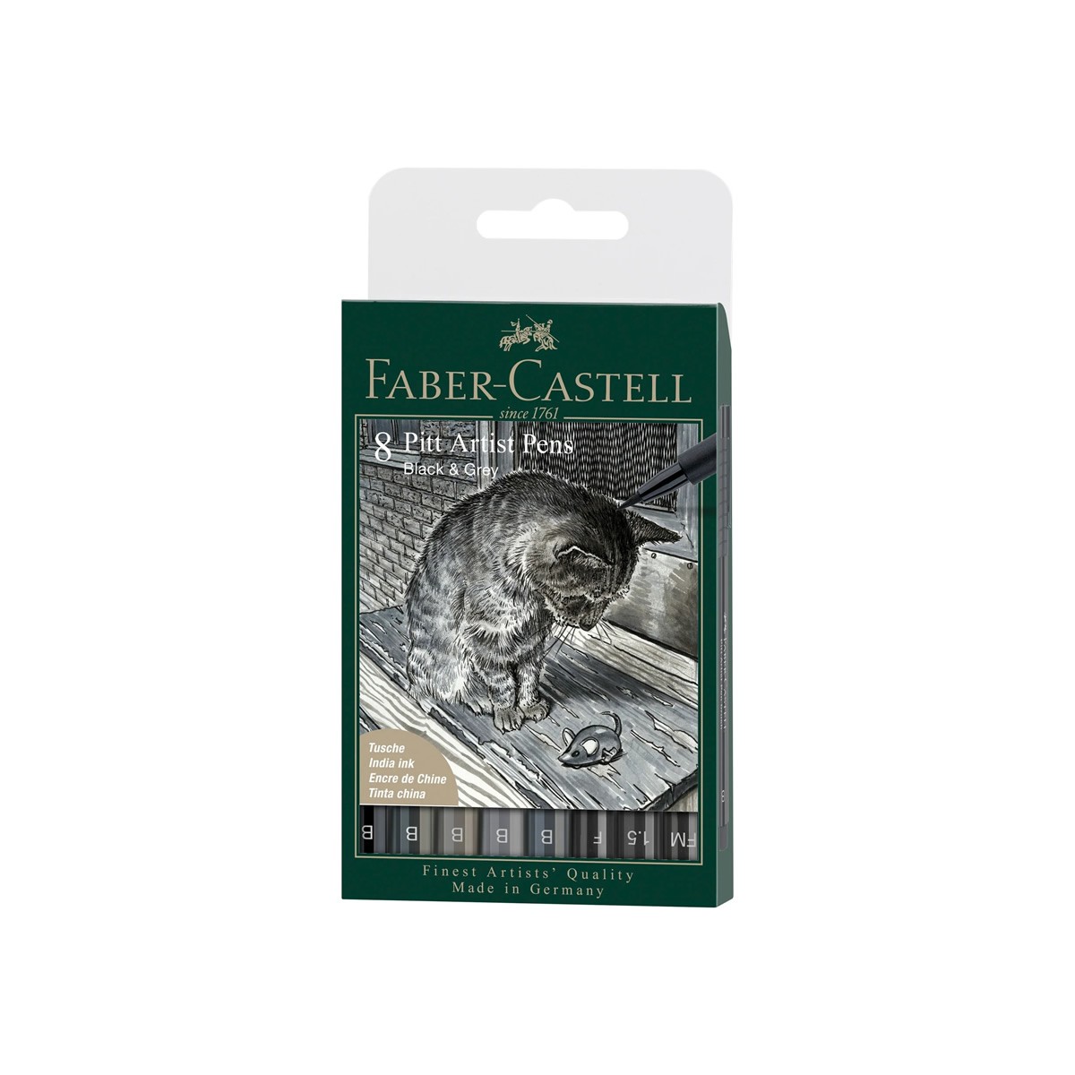 Faber-Castell Σετ Πενάκια Σχεδίου Pitt Artist Pen Black & Grey