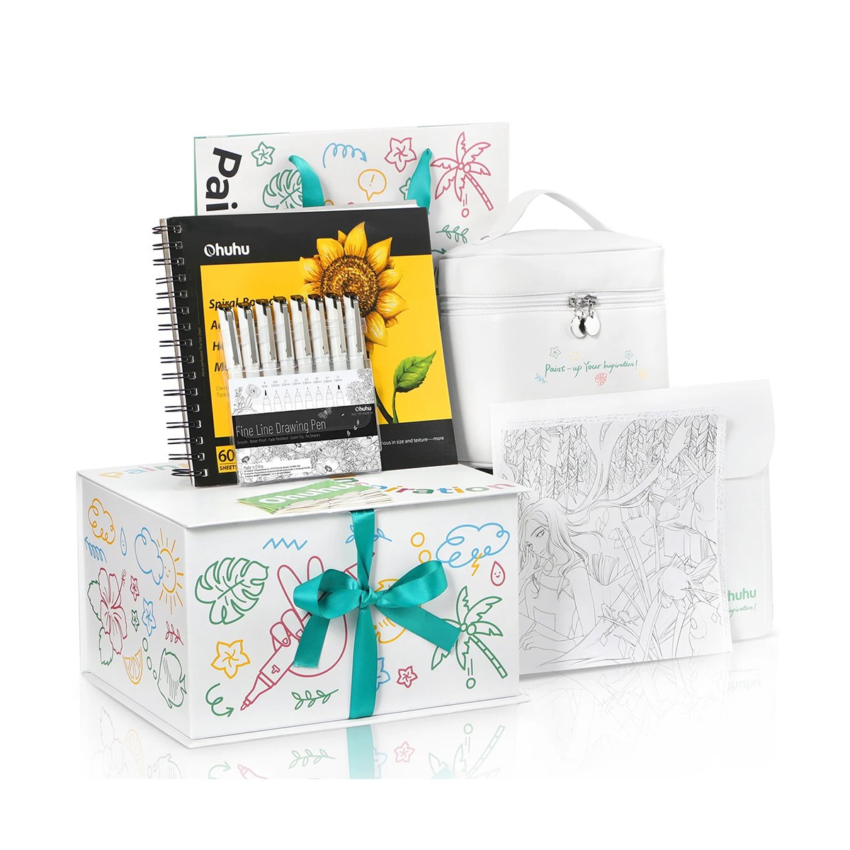 Ohuhu Gift Box Σετ Ζωγραφικής All-in-one 72 Μαρκαδόρων