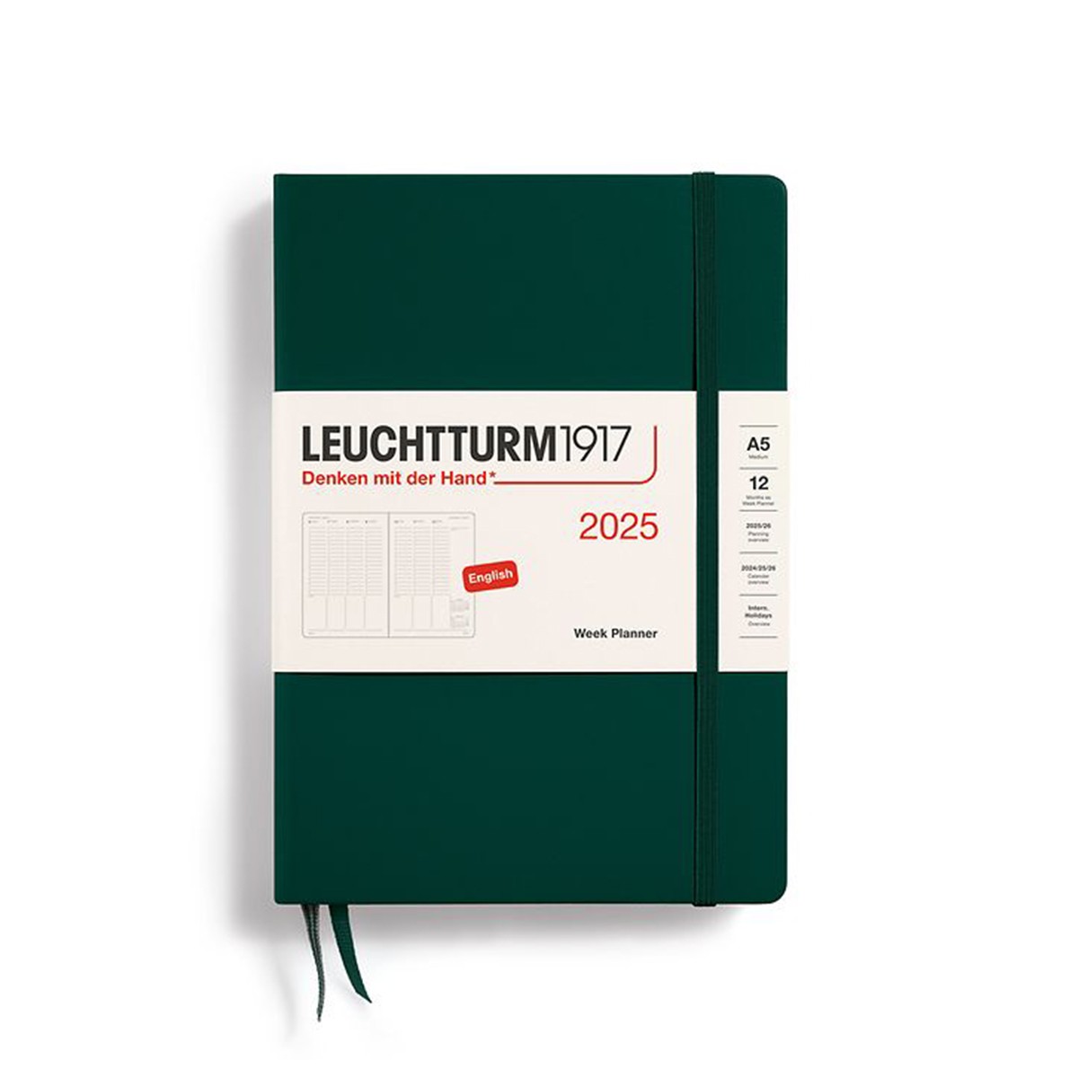 LEUCHTTURM1917 Εβδομαδιαίο Planner 2025 A5 Forest Green