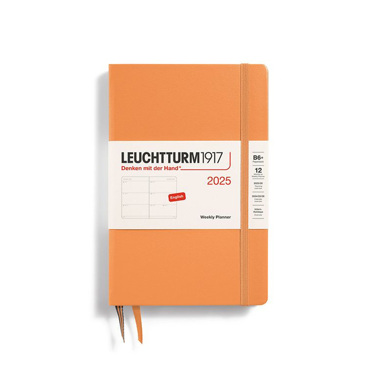 LEUCHTTURM1917 Εβδομαδιαίο Planner 2025 B6+ Σκληρό Εξώφυλλο Apricot