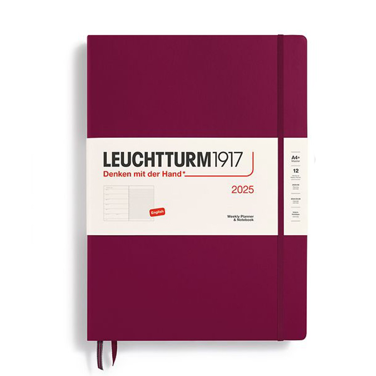 LEUCHTTURM1917 Εβδομαδιαίο Planner/Notebook 2025 A4+ Σκληρό Εξώφυλλο - Port Red