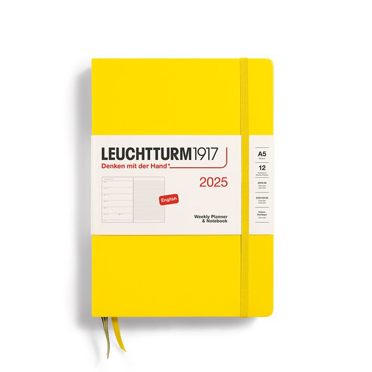 LEUCHTTURM1917 Εβδομαδιαίο Planner/Notebook 2025 A5 Σκληρό Εξώφυλλο - Lemon