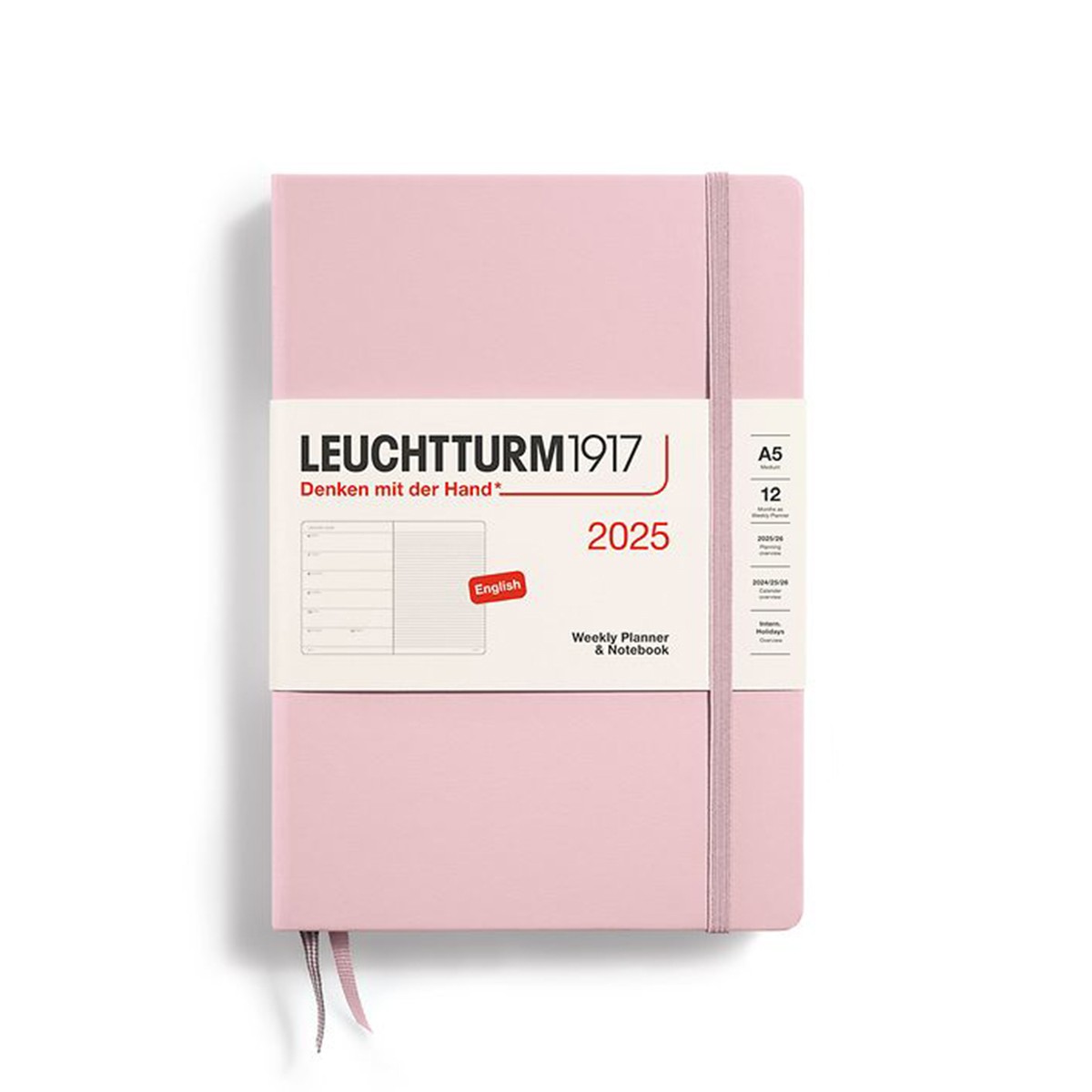 LEUCHTTURM1917 Εβδομαδιαίο Planner/Notebook 2025 A5 Σκληρό Εξώφυλλο - Powder