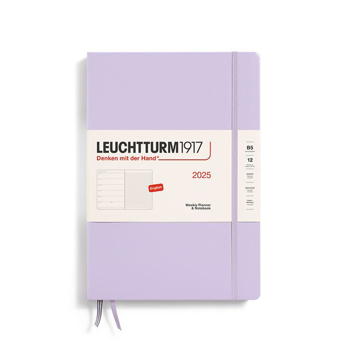 LEUCHTTURM1917 Εβδομαδιαίο Planner/Notebook 2025 B5 Σκληρό Εξώφυλλο - Lilac