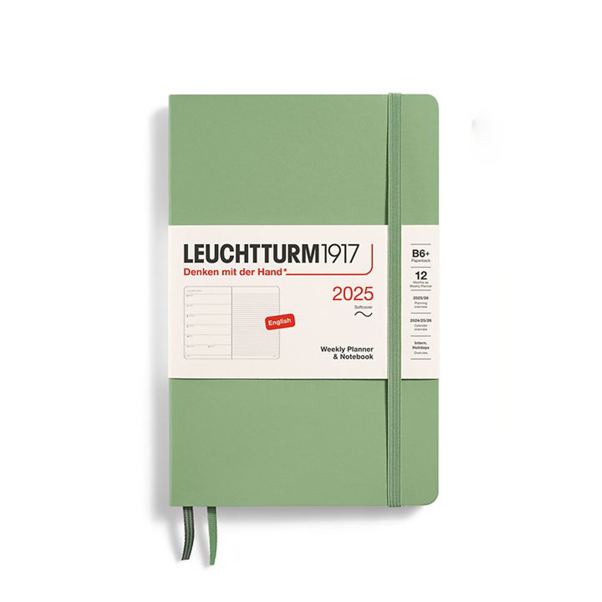 LEUCHTTURM1917 Εβδομαδιαίο Planner/Notebook 2025 B6+ Μαλακό Εξώφυλλο Sage