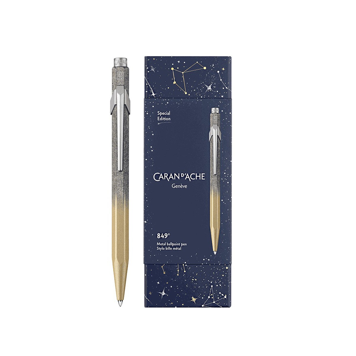 Caran d'Ache Στυλό Διαρκείας 849™ Gilded Cosmic Blue  - Special Edition