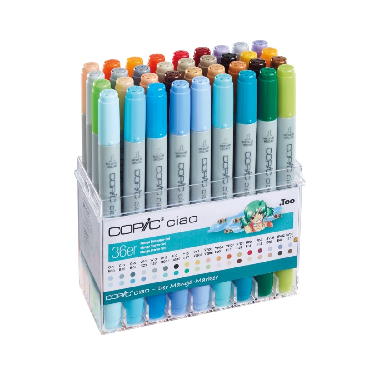 Copic Ciao Manga Starter-Set (Inga Semisow) 36pcs